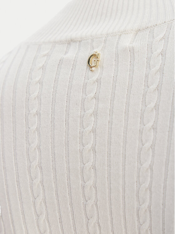 Guess Guess Pulover W6RR07 Z2YK2 Écru Regular Fit