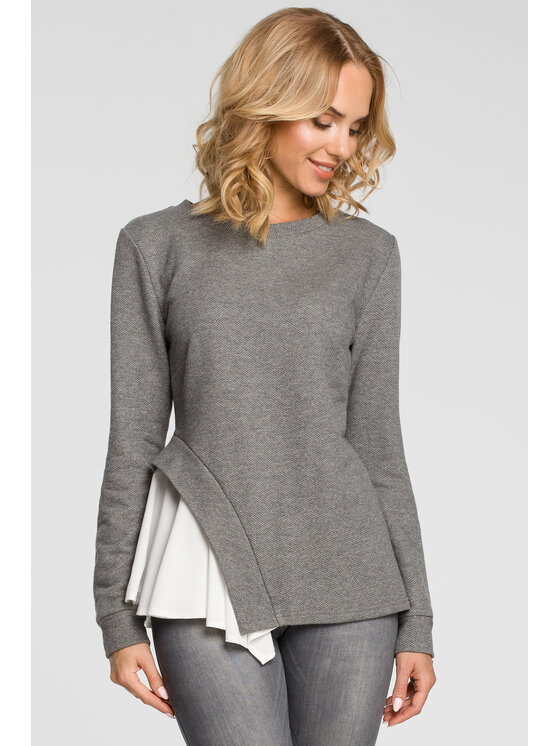 Made of Emotion Made of Emotion Blusa M333 Grigio Custom Fit