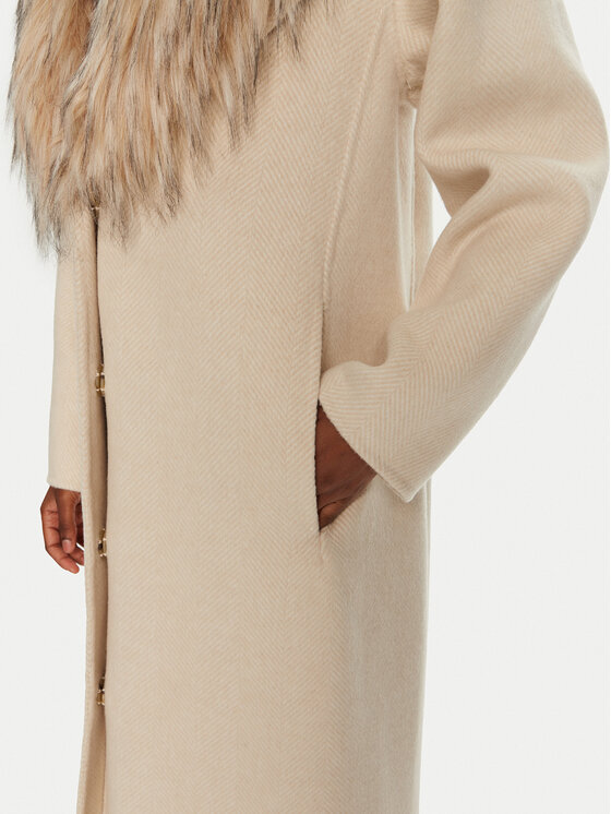 Luisa Spagnoli Luisa Spagnoli Вовняне пальто Supplica 541206 Бежевий Regular Fit