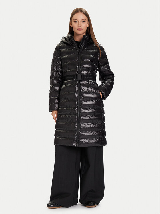 Calvin Klein Calvin Klein Žieminis paltas LV044D543G Juoda Slim Fit