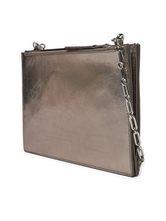 Calvin Klein Calvin Klein Torebka Ck Night Square Crossbody_Shiny K60K612793 Srebrny