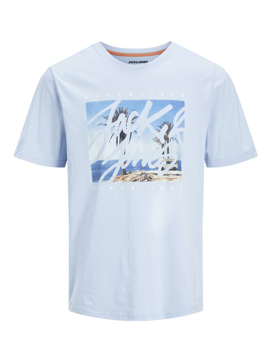 Jack & Jones Jack & Jones Tricou Colton 12268438 Albastru celest Standard Fit