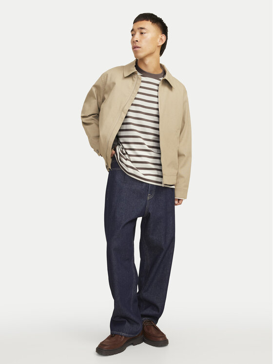 Jack&Jones Jack&Jones Pikkade varrukatega T-särk Islington 12273202 Beež Loose Fit