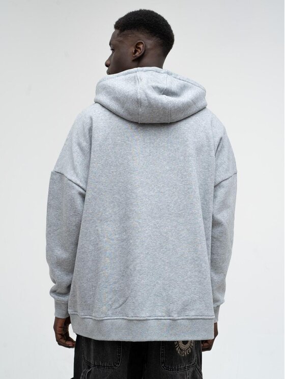 Metoda Sport Metoda Sport Bluza Bluza Z Kapturem Oversize Męska Szara Metoda Sport Laur L Szary Regular Fit