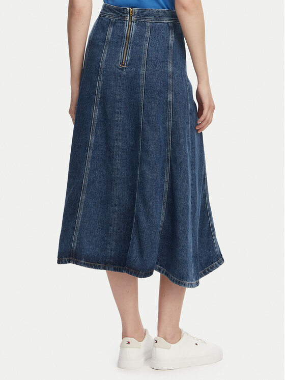 Tommy Hilfiger Tommy Hilfiger Džinsa svārki WW0WW49570 Zils Regular Fit