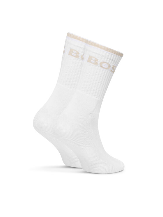 BOSS BOSS Set 6 Paar hohe Herrensocken 50510168 Weiß