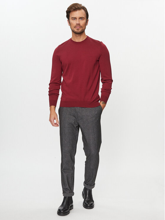 BOSS Boss Maglione Botto-L 50476364 Rosso Regular Fit