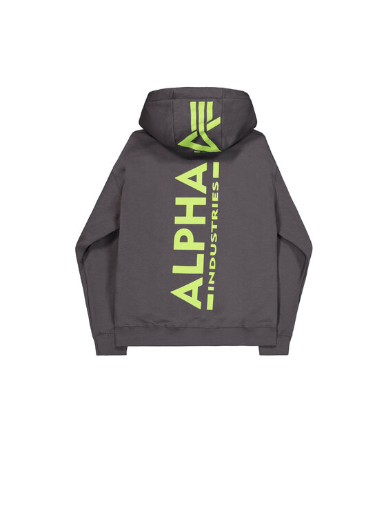 Alpha Industries Alpha Industries Mikina Backprint Hoodie Sivá Regular Fit