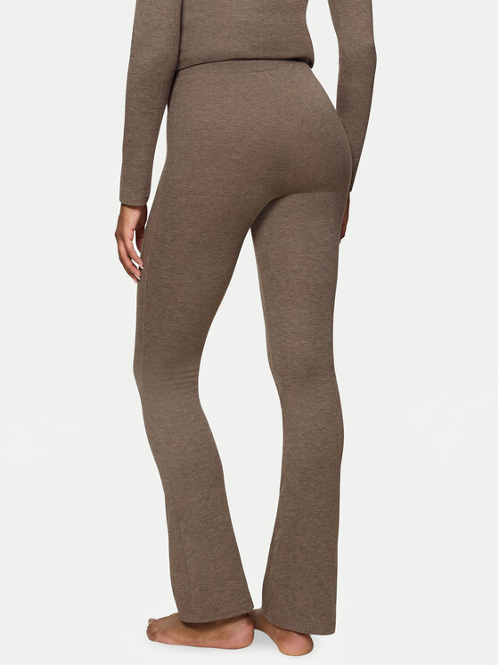 Triumph Triumph Spodnji del pižame Smart Thermal 10221491 Rjava Slim Fit