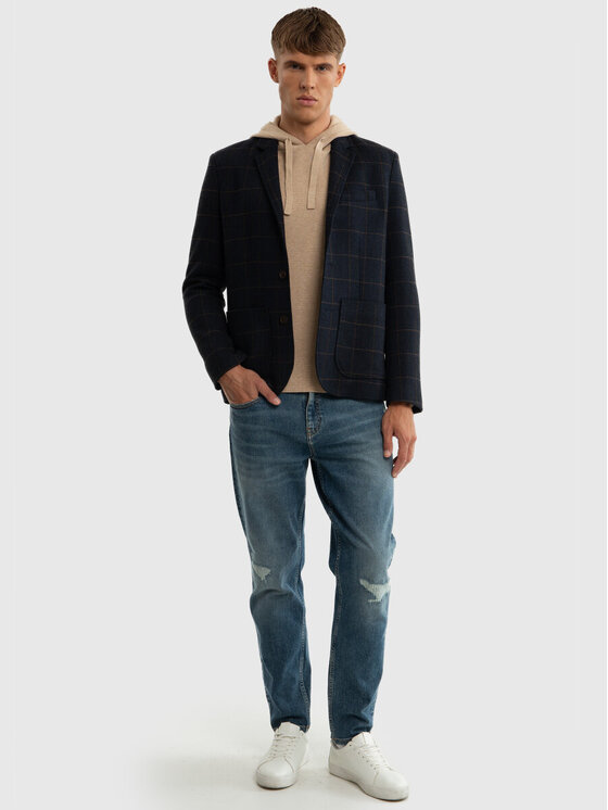 BIG STAR BIG STAR Sweter HOODS_800_160 Beżowy Classic Fit