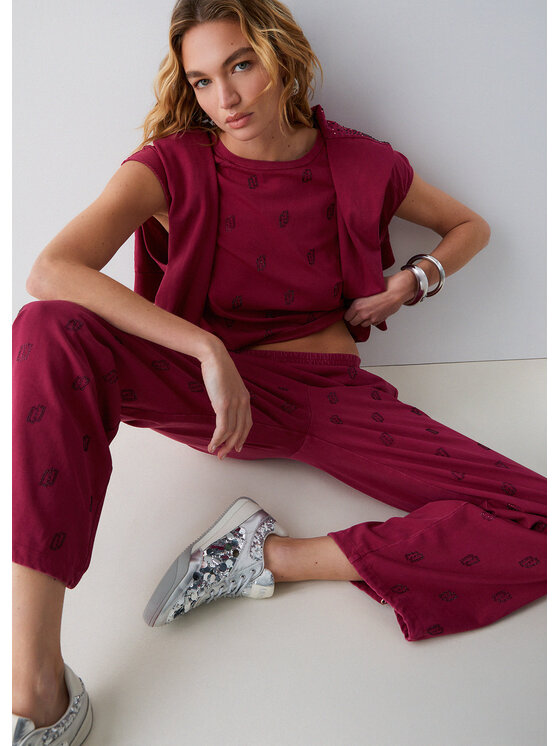 Liu Jo Liu Jo Pantaloni di tessuto TA6102JS008L9029 Rosso Regular Fit