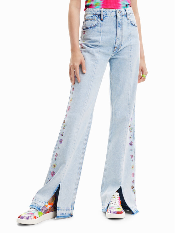 Desigual Jeans hlače 23SWDD44 Modra Regular Fit