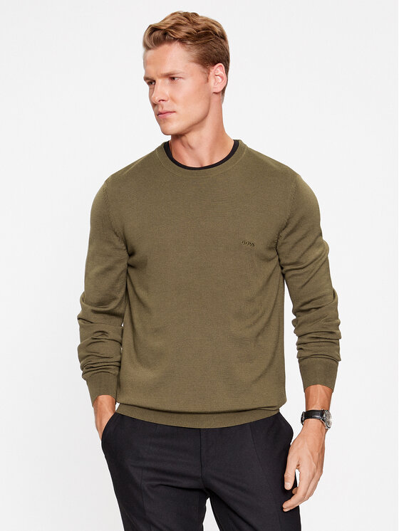 Boss Sveter Botto-L 50476364 Zelená Regular Fit