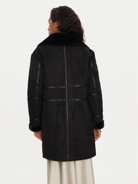Morgan Morgan Fellmantel 242-GLANA Schwarz Regular Fit