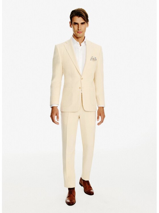Pako Lorente Pako Lorente Marynarka P26SF-3G-034 Beżowy Slim Fit