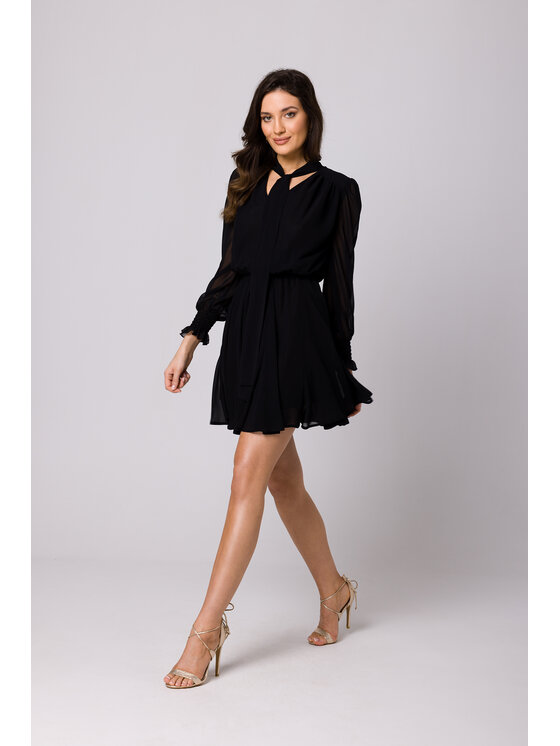 Makover Makover Vestito da giorno K168 Nero Regular Fit