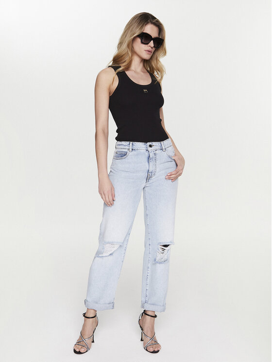 Top Calcolatore 100807 A0PU Nero Slim Fit