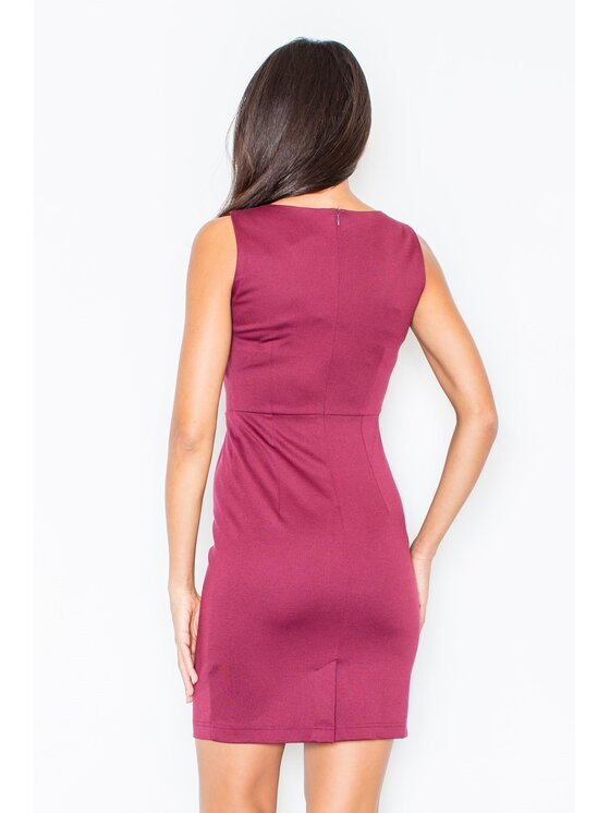 FIGL FIGL Šaty M079 Bordová Slim Fit