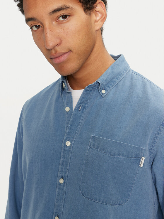 Pepe Jeans Pepe Jeans Koszula jeansowa Maison PM308712 Niebieski Regular Fit