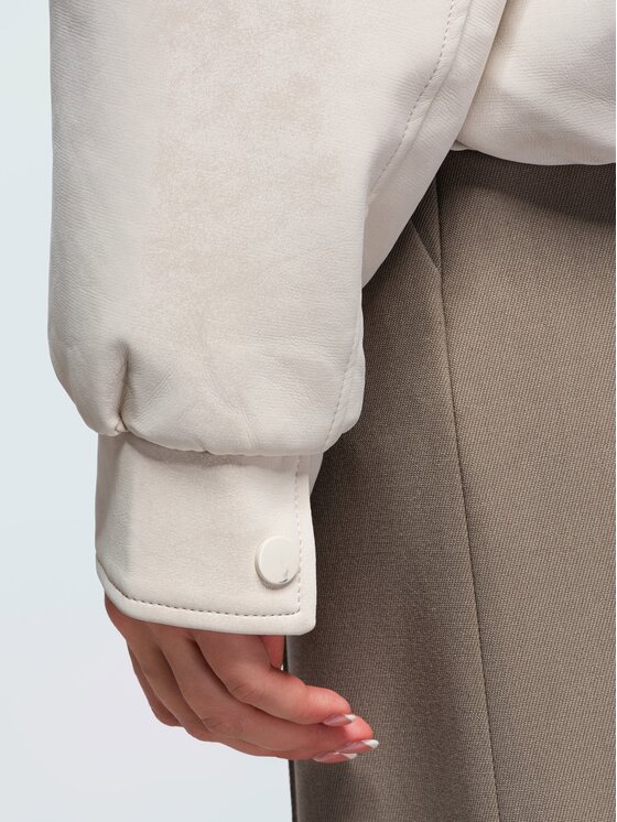 Ombre Ombre Zimní bunda OW-JT-E0009 Béžová Relaxed Fit