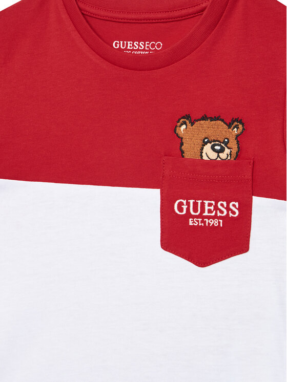 Guess Guess Tričko N5YI11 K8HM4 Červená Regular Fit