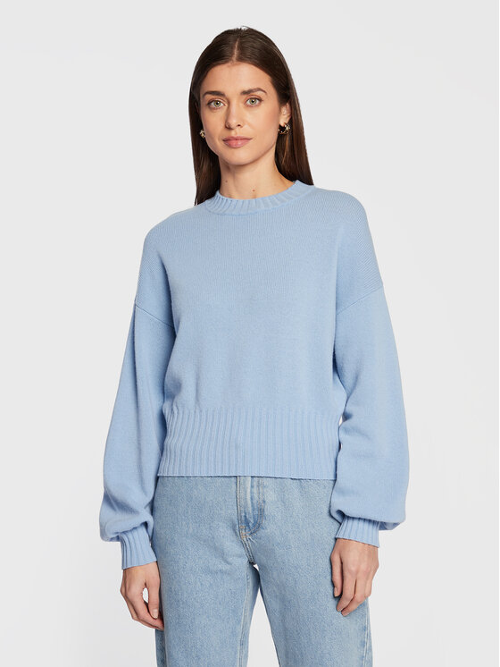 United Colors Of Benetton Sweter 1244D103H Błękitny Regular Fit | Modivo.pl