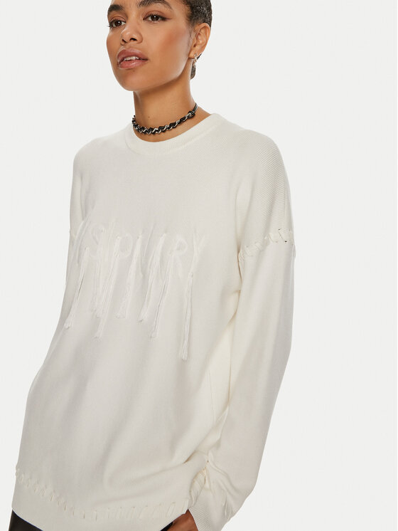 Patrizia Pepe Patrizia Pepe Sweter 8K0238 K207-W146 Biały Regular Fit