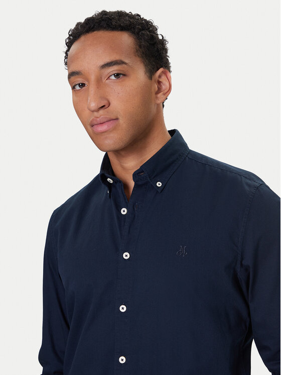 Marc O'Polo Marc O'Polo Hemd B21 7268 42342 Dunkelblau Regular Fit