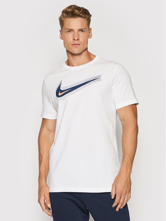 Nike Marškinėliai Nsw Swoosh DB6470 Balta Standard Fit • Modivo.lt