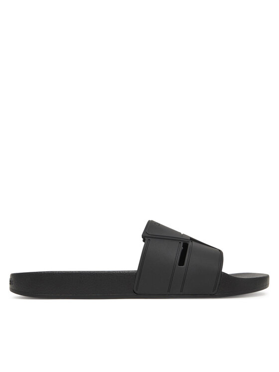 Calvin Klein Calvin Klein Şlapi Pool Slide Double T HM0HM01752 Negru