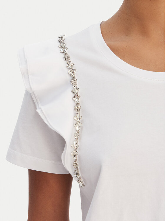 Fracomina Fracomina Bluse FR26ST3039J40001 Écru Regular Fit