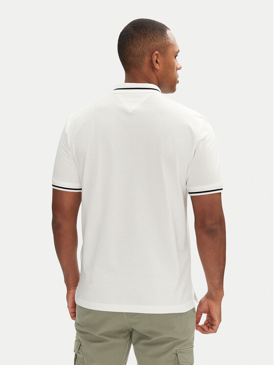 Tommy Jeans Tommy Jeans Tricou polo DM0DM20745 Alb Regular Fit