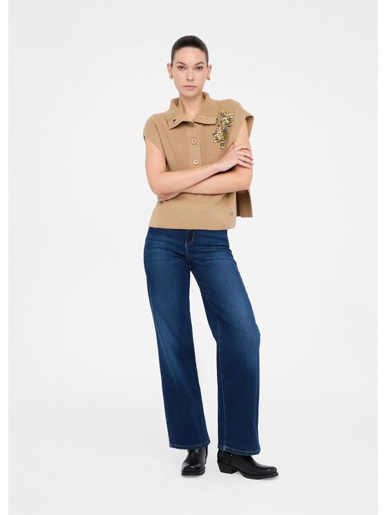 Liu Jo Liu Jo Maglione MF5058MS009L9007 Beige Regular Fit