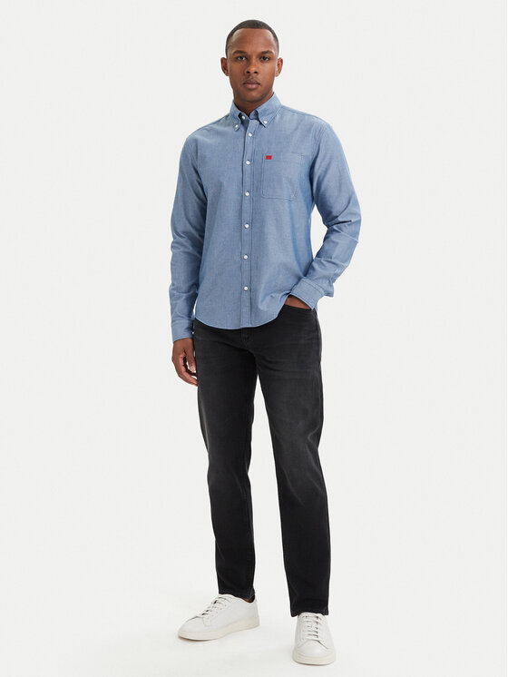 HUGO HUGO Риза Evito 50479302 Син Slim Fit