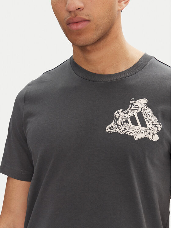 adidas adidas T-Shirt Football Kicks Graphic JD8211 Γκρι Regular Fit