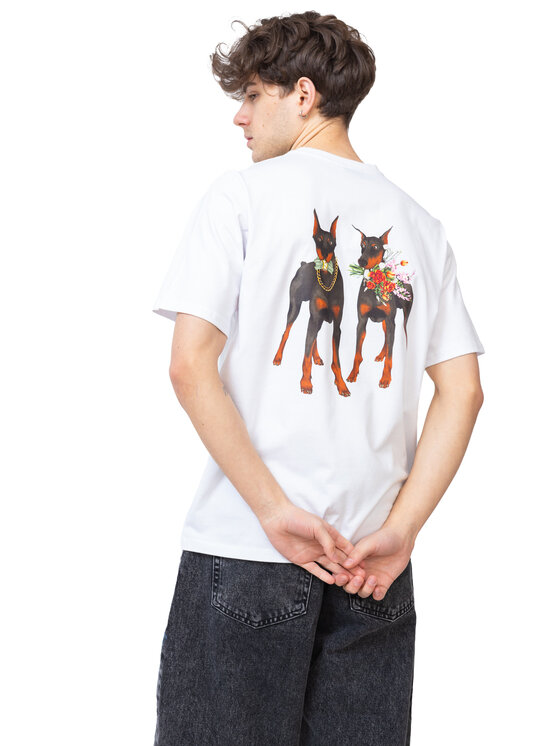 Kamuflage Kamuflage T-Shirt DOBER$$$ Biały Oversize