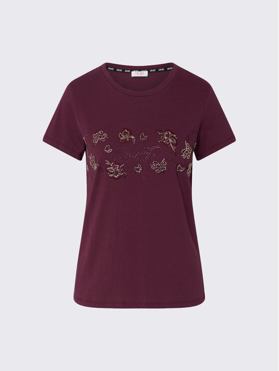 Liu Jo Liu Jo T-Shirt TF6242JS923L9307 Fioletowy Regular Fit