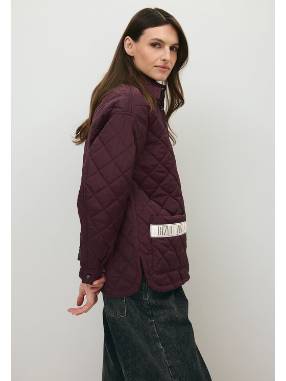 BIZUU BIZUU Kurtka przejściowa MARIN OVERSIZED JAKCET Bordowy Standard Fit