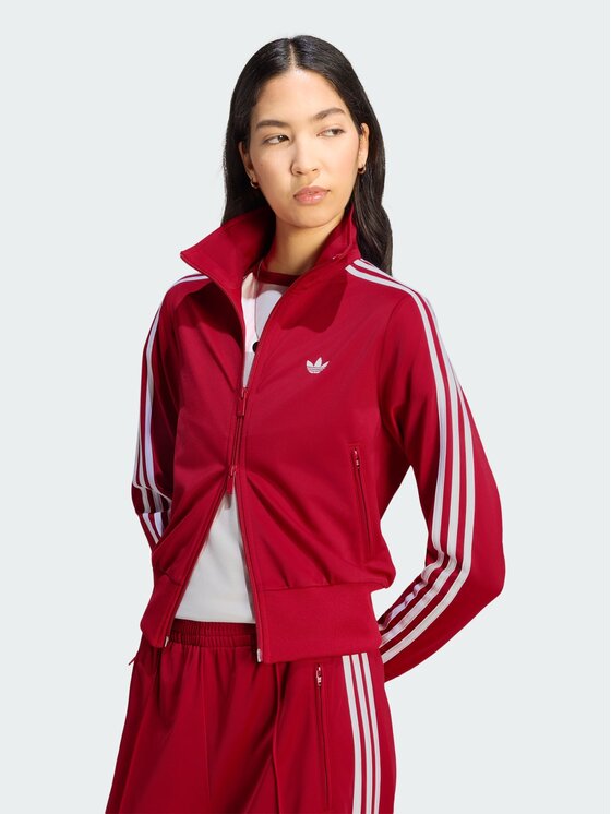 adidas adidas Mikina Firebird Classic Červená Slim Fit
