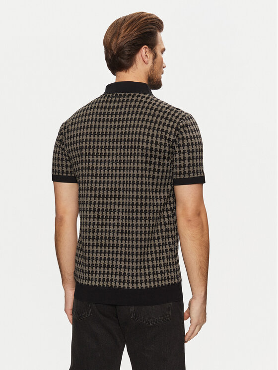 KARL LAGERFELD KARL LAGERFELD Тениска с яка и копчета 745084 551202 Черен Regular Fit