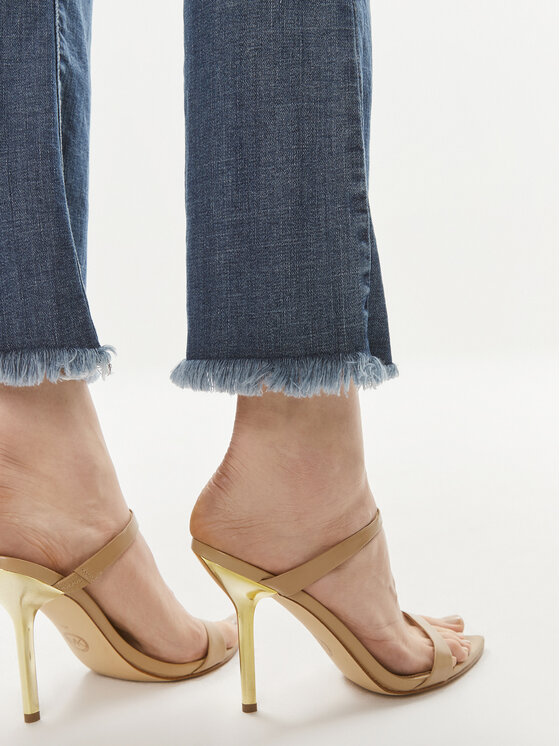 Please Please Jeansy P2XSBQ2W7N Granatowy Straight Leg
