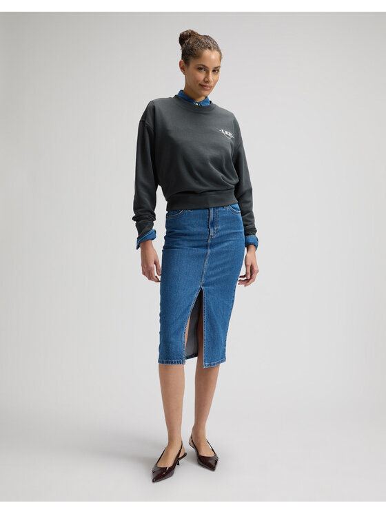 Lee Lee Koszula LONG SKIRT Niebieski Regular Fit