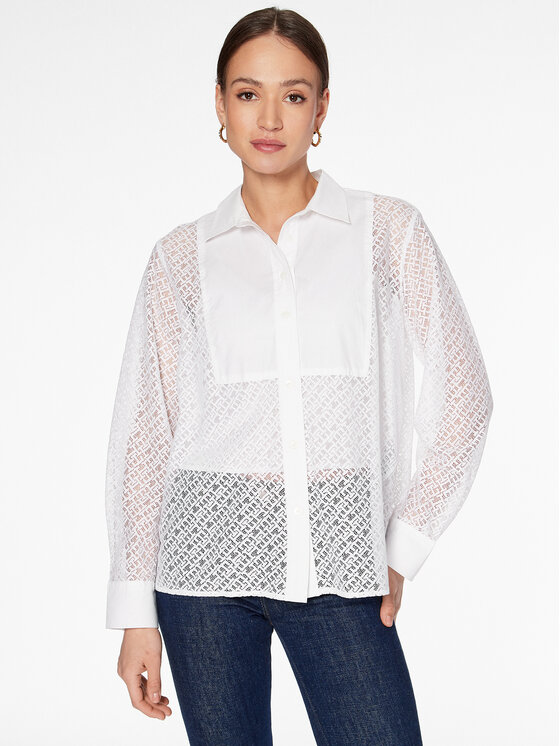 Női Ing Tommy Hilfiger, Méret: 42, Fehér, WW0WW38527