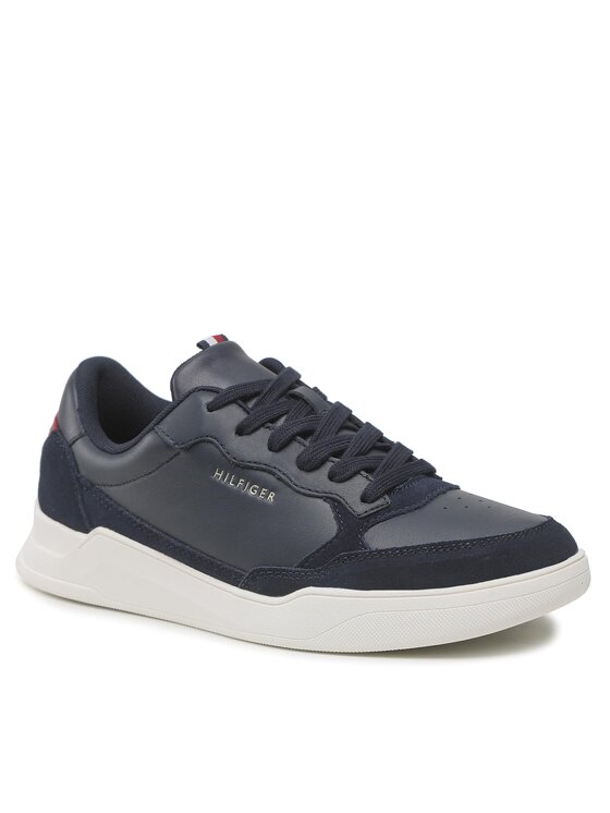 Tommy Hilfiger Tommy Hilfiger Sneakersy Elevated Cupsole Leather Mix FM0FM04358 Tmavomodrá