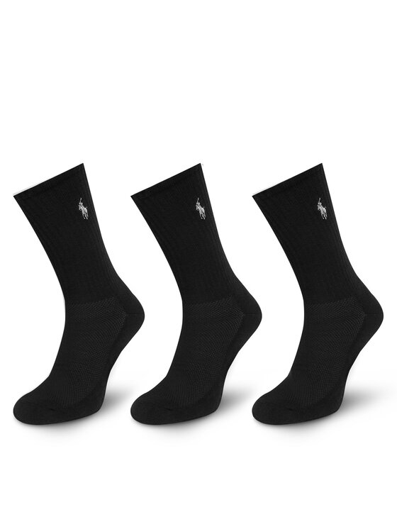 Polo Ralph Lauren Polo Ralph Lauren Набір 3 пар високих жіночих шкарпеток 455918021002 Чорний