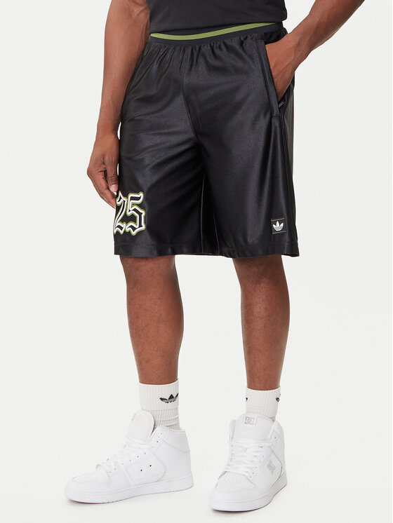 adidas adidas Pantaloni scurți sport Number Graphic JY2769 Negru Loose Fit