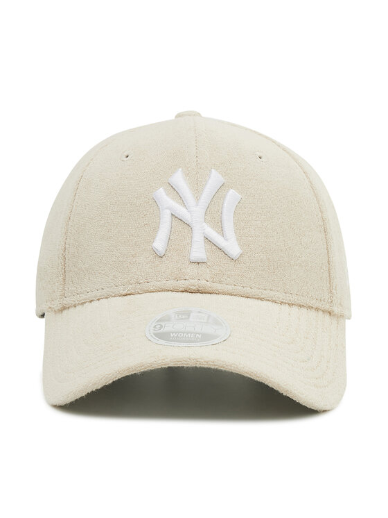 New Era 9Forty NY towelling cap in beige