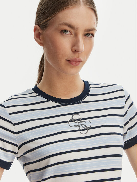 Guess Guess T-shirt W6GI18 K3040 Blu Classic Fit