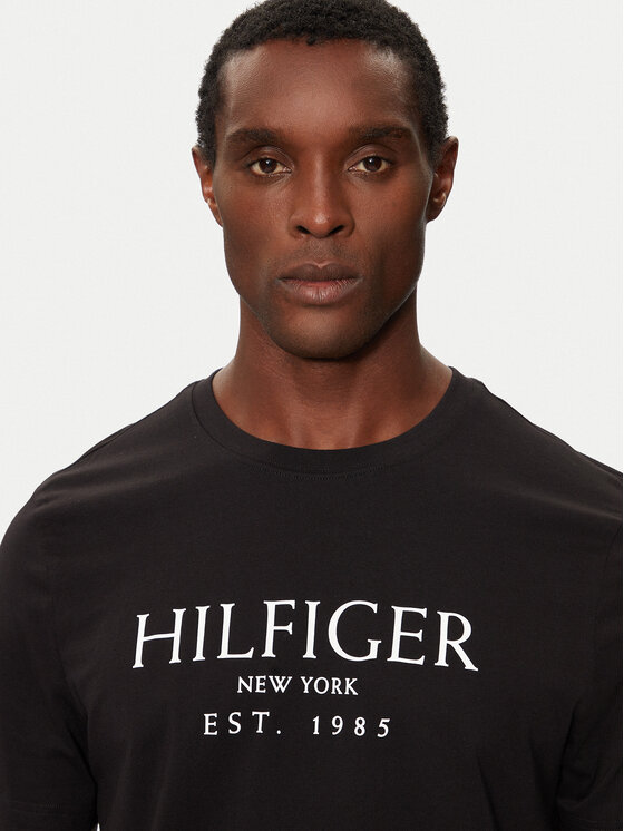 Tommy Hilfiger Tommy Hilfiger T-särk MW0MW36499 Must Regular Fit