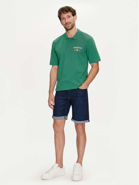 Jack&Jones Jack&Jones Тениска с яка и копчета Jprblaalfie 12259678 Зелен Regular Fit